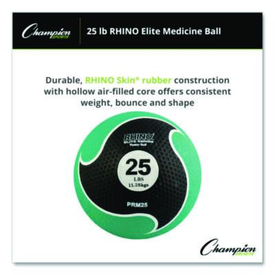 Rhino Elite Medicine Ball, 25 Lb, Green