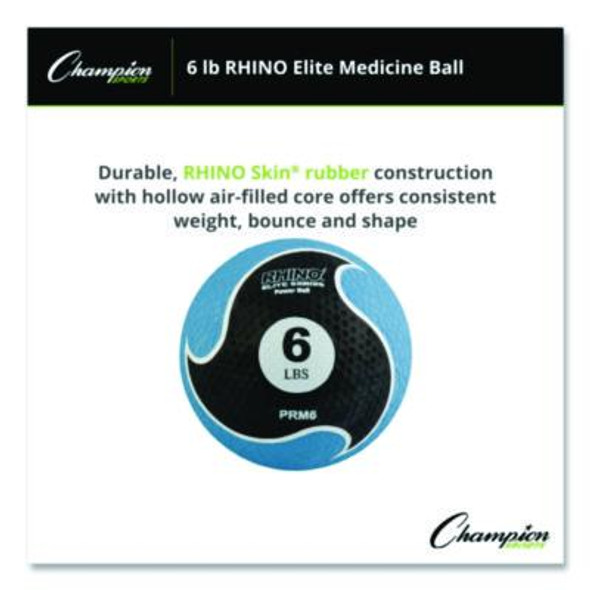 Rhino Elite Medicine Ball, 6 Lb, Blue