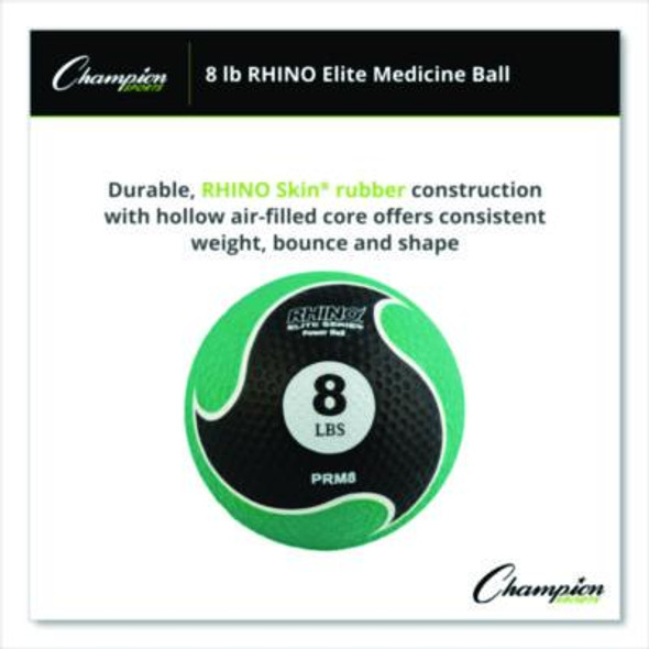 Rhino Elite Medicine Ball, 8 Lb, Green