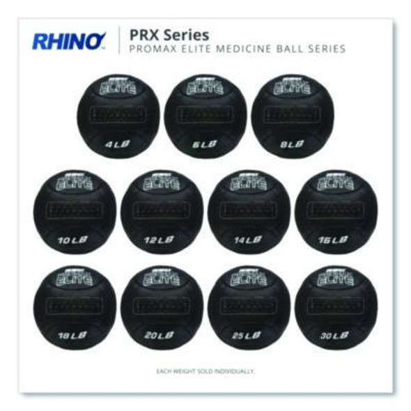 Rhino Promax Elite Medicine Ball, 14 Lb, Black