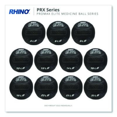 Rhino Promax Elite Medicine Ball, 14 Lb, Black