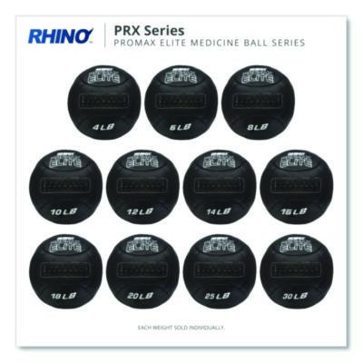 Rhino Promax Elite Medicine Ball, 20 Lb, Black