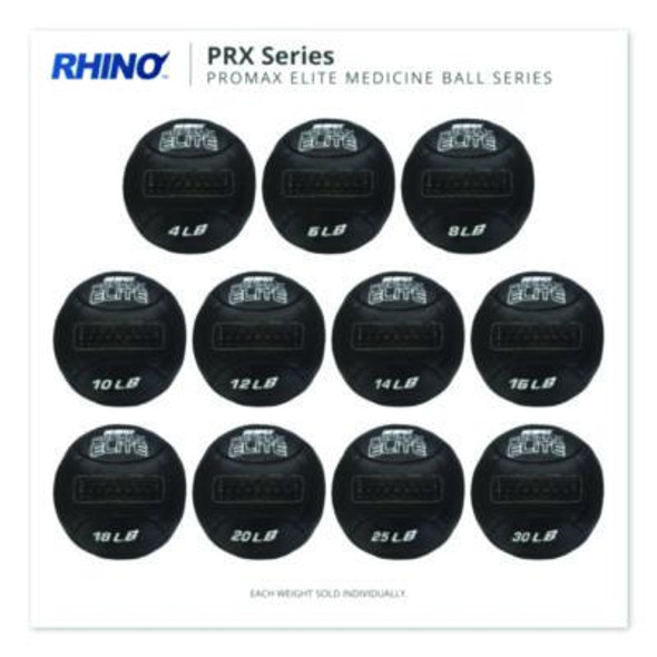 Rhino Promax Elite Medicine Ball, 4 Lb, Black