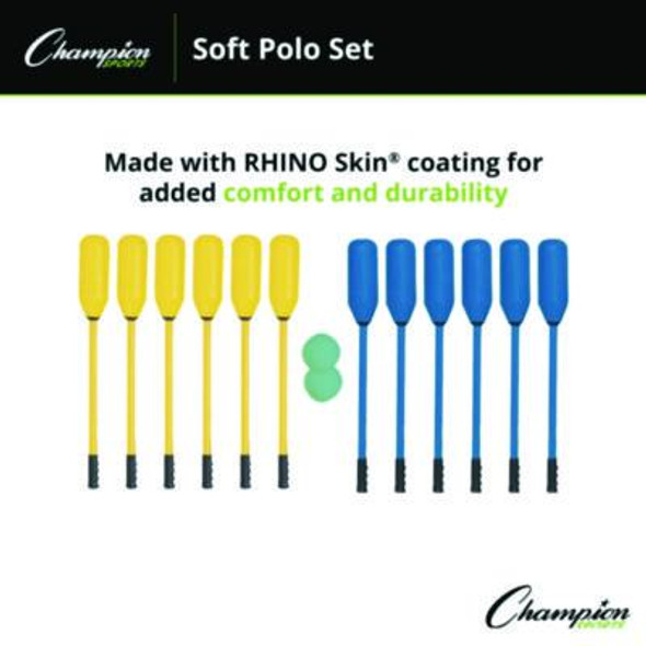 Soft Polo Set, 24" Long, (12) Sticks/(2) 7" Balls