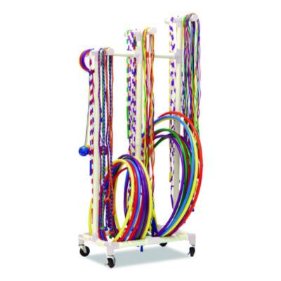 Jump Rope And Hoop Cart, Plastic, 19 x 28 x 69, White