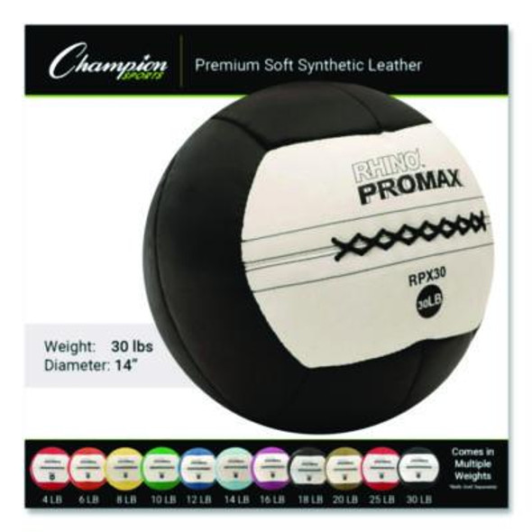 Rhino Promax Medicine Ball, 30 Lb, Black