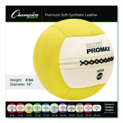 Rhino Promax Medicine Ball, 8 Lb, Yellow