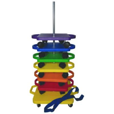 Scooter Stacker, Plastic, 176 Lb Capacity, 21 x 16 x 39, Silver/Yellow