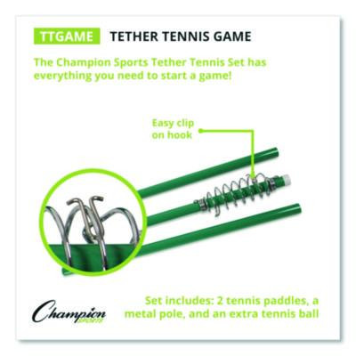Tether Tennis Game Set, Two Paddles, Two Tennis Balls
