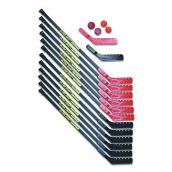 Ultra Shaft Hockey Set, Twelve 42" Hockey Sticks/Two Pucks/Two Balls/Two Extra Blades