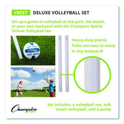 Deluxe Volleyball Set, Official-Size Volleyball, Volleyball Net