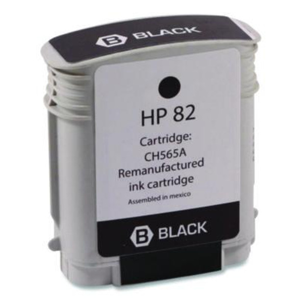 Remanufactured Black High-Yield Ink, Replacement For 82 (Ch565A), 69 Ml