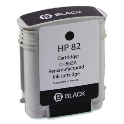 Remanufactured Black High-Yield Ink, Replacement For 82 (Ch565A), 69 Ml