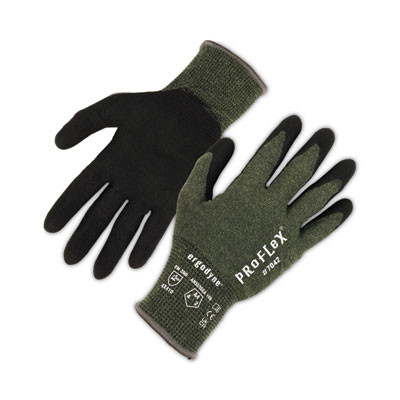 Proflex 7042 Ansi A4 Nitrile-Coated Cr Gloves, En388: 4X41D, 9" Long, X-Large, Green, 12 Pairs