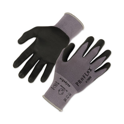 Proflex 7000 Nitrile-Coated Gloves Microfoam Palm, En388: 4121A, 9" Long, Xx-Large, Gray, 12 Pairs