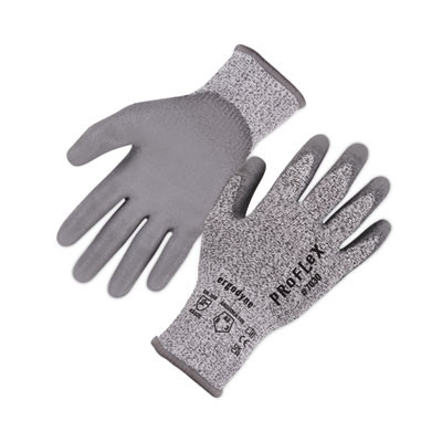 Proflex 7030 Ansi A3 Pu Coated Cr Gloves, En388: 4X42C, 9" Long, Large, Gray, 12 Pairs