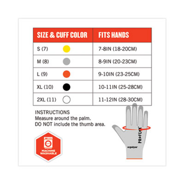 Proflex 7030 Ansi A3 Pu Coated Cr Gloves, En388: 4X42C, 9" Long, Small, Gray, Pair