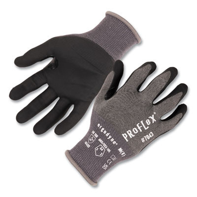 Proflex 7043 Ansi A4 Nitrile Coated Cr Gloves, En388: 4X42D, 9" Long, X-Large, Gray, 12 Pairs