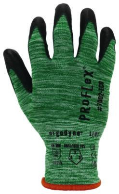 Proflex 7002-Eco Recycled Pu Coated Gloves, En388: 3131, 7.25" Long, Small, Green, Pair