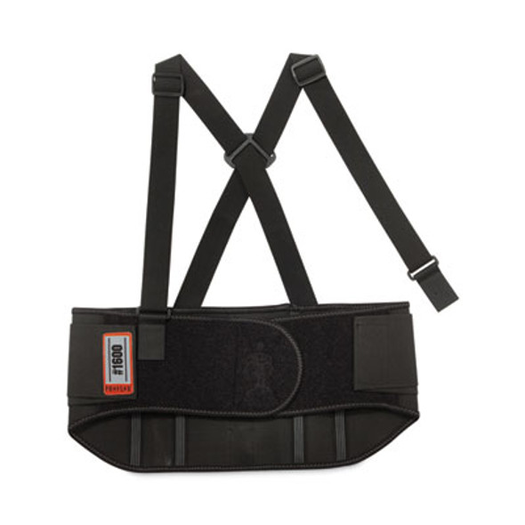 Proflex 1600 Standard Elastic Back Support Brace, X-Small, 20" To 25" Waist, Black