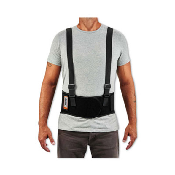 Proflex 1600 Standard Elastic Back Support Brace, X-Small, 20" To 25" Waist, Black