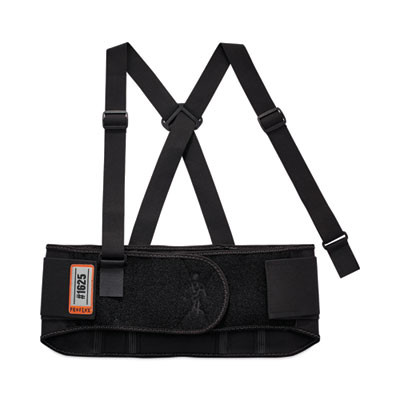 Proflex 1625 Elastic Back Support Brace, 2X-Large, 42" To 46" Waist, Black