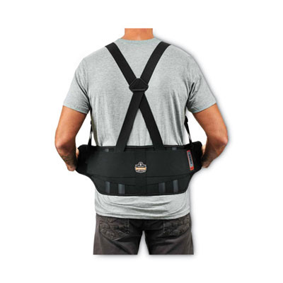 Proflex 1625 Elastic Back Support Brace, 3X-Large, 46" To 52" Waist, Black