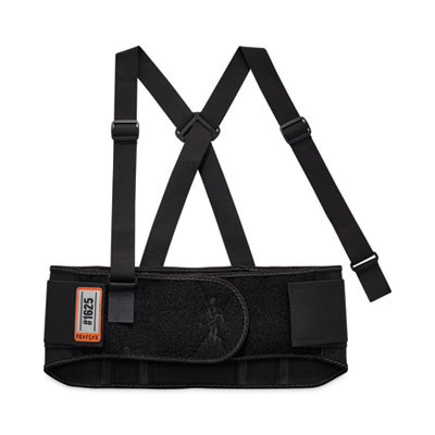 Proflex 1625 Elastic Back Support Brace, 4X-Large, 52" To 58" Waist, Black