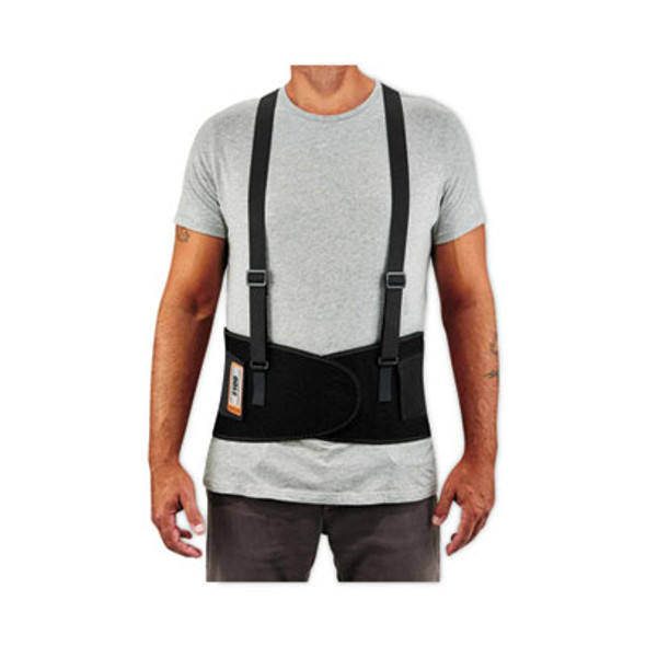 Proflex 100 Economy Spandex Back Support Brace, X-Small, 20" To 25" Waist, Black