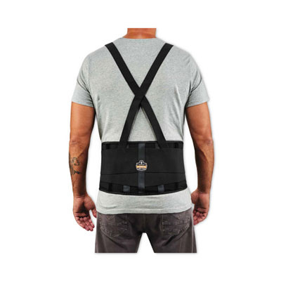 Proflex 100 Economy Spandex Back Support Brace, X-Large, 38" To 42" Waist, Black