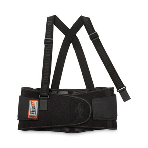Proflex 1100Sf Standard Spandex Back Support Brace, X-Large, 38" To 42" Waist, Black