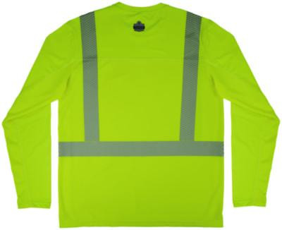 Chill-Its 6688 Type R Class 2 Cooling Hi-Vis Sun Shirt With Uv Protection, Large, Lime