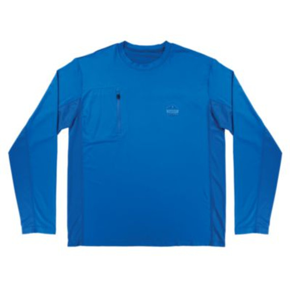 Chill-Its 6689 Cooling Long Sleeve Sun Shirt With Uv Protection, 3X-Large, Blue