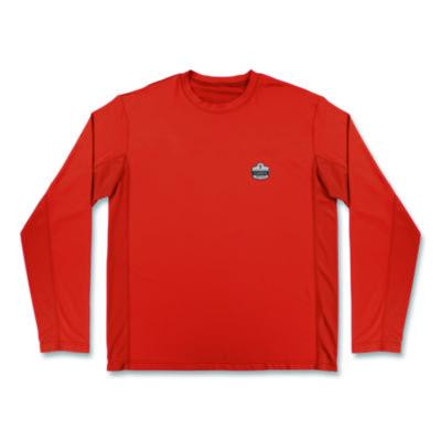 Chill-Its 6689 Cooling Long Sleeve Sun Shirt With Uv Protection, Large, Orange