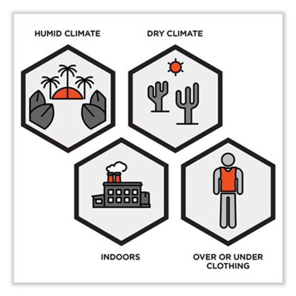 Chill-Its 6225 Premium Fr Phase Change Cooling Vest, Modacrylic Cotton, Small/Medium, Orange