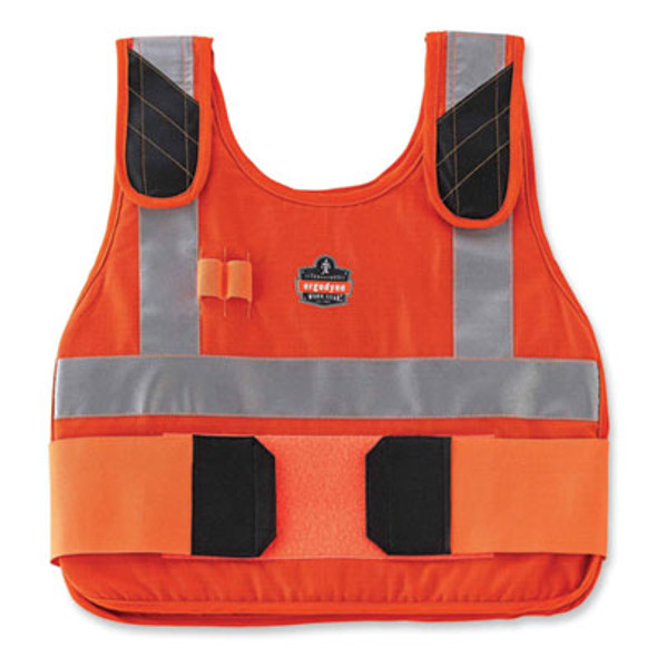 Chill-Its 6225 Premium Fr Phase Change Cooling Vest, Modacrylic Cotton, Large/X-Large, Orange