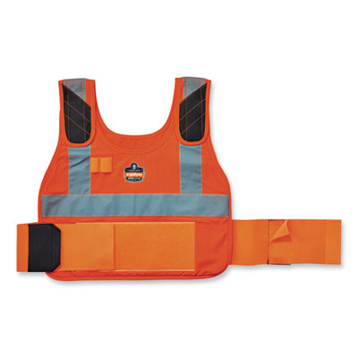 Chill-Its 6225 Premium Fr Phase Change Cooling Vest, Modacrylic Cotton, Large/X-Large, Orange