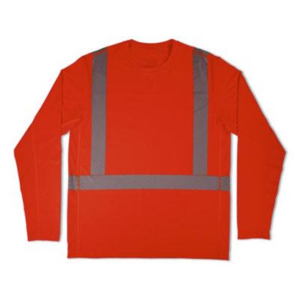 Chill-Its 6688 Type R Class 2 Cooling Hi-Vis Sun Shirt With Uv Protection, Medium, Orange