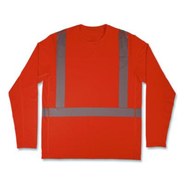 Chill-Its 6688 Type R Class 2 Cooling Hi-Vis Sun Shirt With Uv Protection, X-Large, Orange