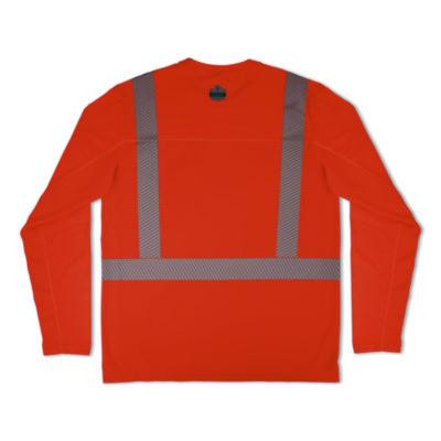 Chill-Its 6688 Type R Class 2 Cooling Hi-Vis Sun Shirt With Uv Protection, X-Large, Orange