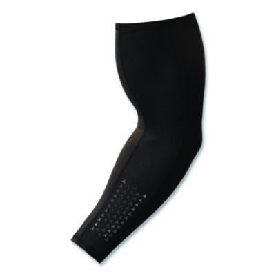 Chill-Its 6691 Cooling Arm Sleeves With Box-Handling Grip, Polyester/Spandex, X-Large, Black, Pair