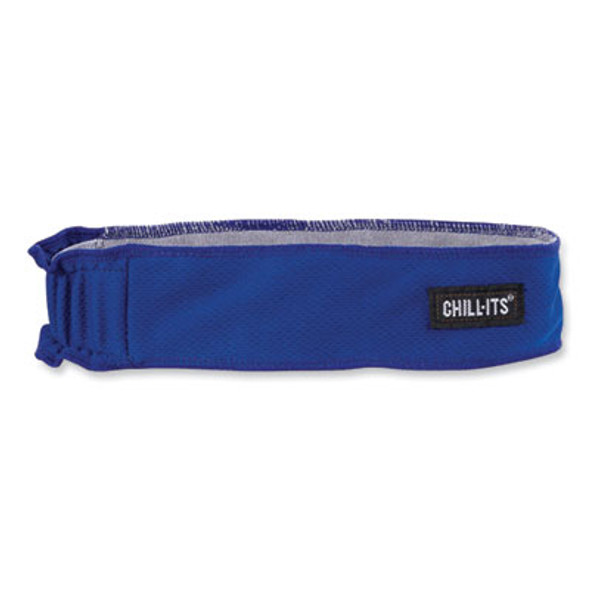 Chill-Its 6605 High-Performance Terry Cloth Sweatband, Cotton Terry Cloth, One Size Fits Most, Blue