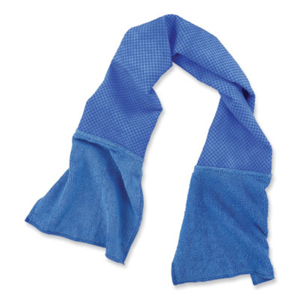 Chill-Its 6604 Multipurpose Cleaning Cooling Towel, 35 x 8, One Size Fit Most, Microfiber/Pva, Blue