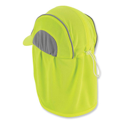 Chill-Its 6650 High-Performance Hat Plus Neck Shade, Polyester, One Size Fits Most, Lime