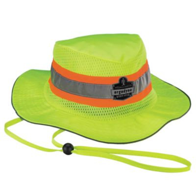 Chill-Its 8935Mf Hi-Vis Microfiber Ranger Sun Hat, Polyester/Microfiber, 2X-Large/3X-Large, Lime