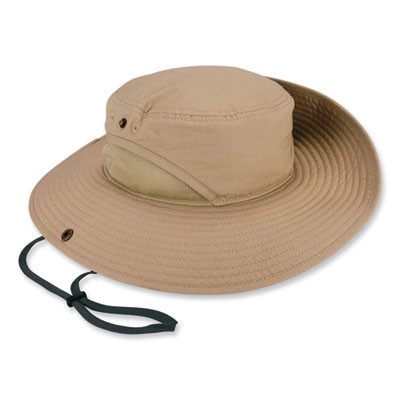 Chill-Its 8936 Lightweight Mesh Paneling Ranger Hat, Cotton/Polyester, Small/Medium, Khaki