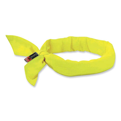 Chill-Its 6700Fr Fire Resistant Cooling Tie Bandana Headband, Modacrylic Cotton/Polymers, One Size Fits Most, Lime