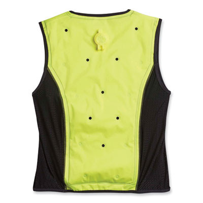 Chill-Its 6685 Premium Dry Evaporative Cooling Vest With Zipper, Nylon, X-Large, Lime
