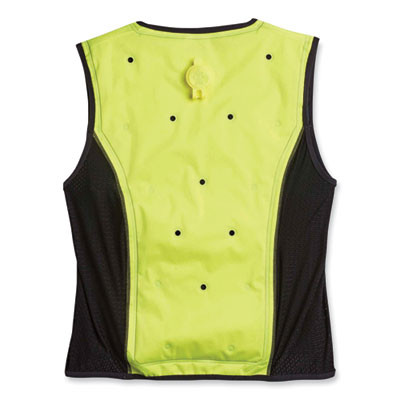 Chill-Its 6685 Premium Dry Evaporative Cooling Vest With Zipper, Nylon, 4X-Large, Lime