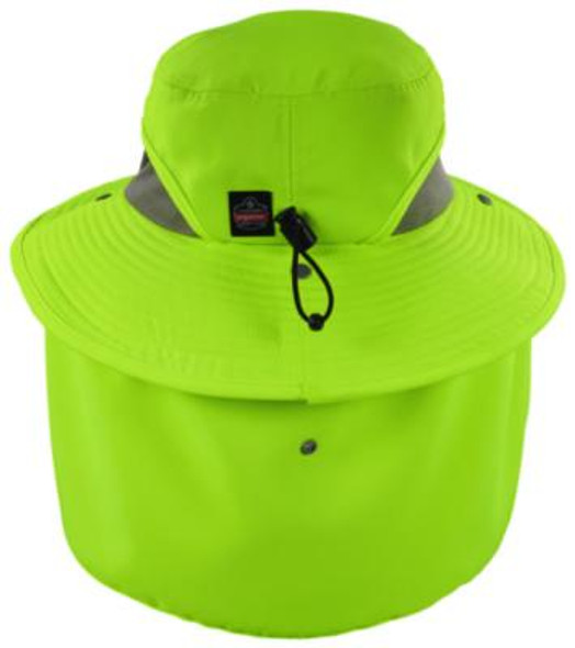 Chill-Its 8934 Ranger Hat With Neck Shade, Microfiber/Polyester, Large/X-Large, Lime